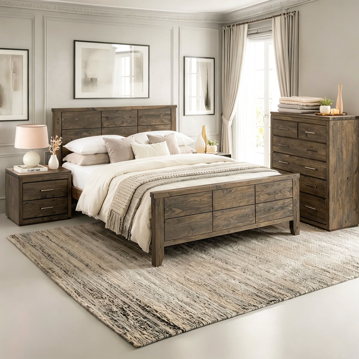 Nooture Pine Timber Bed