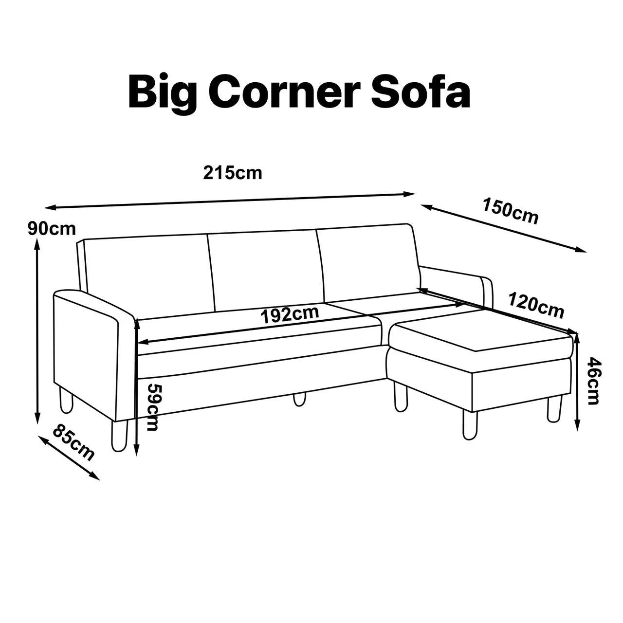 Kadie Corner Sofa with Ottoman