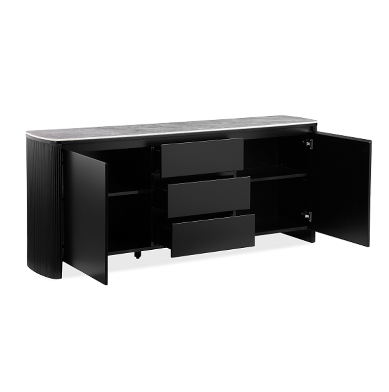 Aden Buffet storage cabinet with grey ceramic top