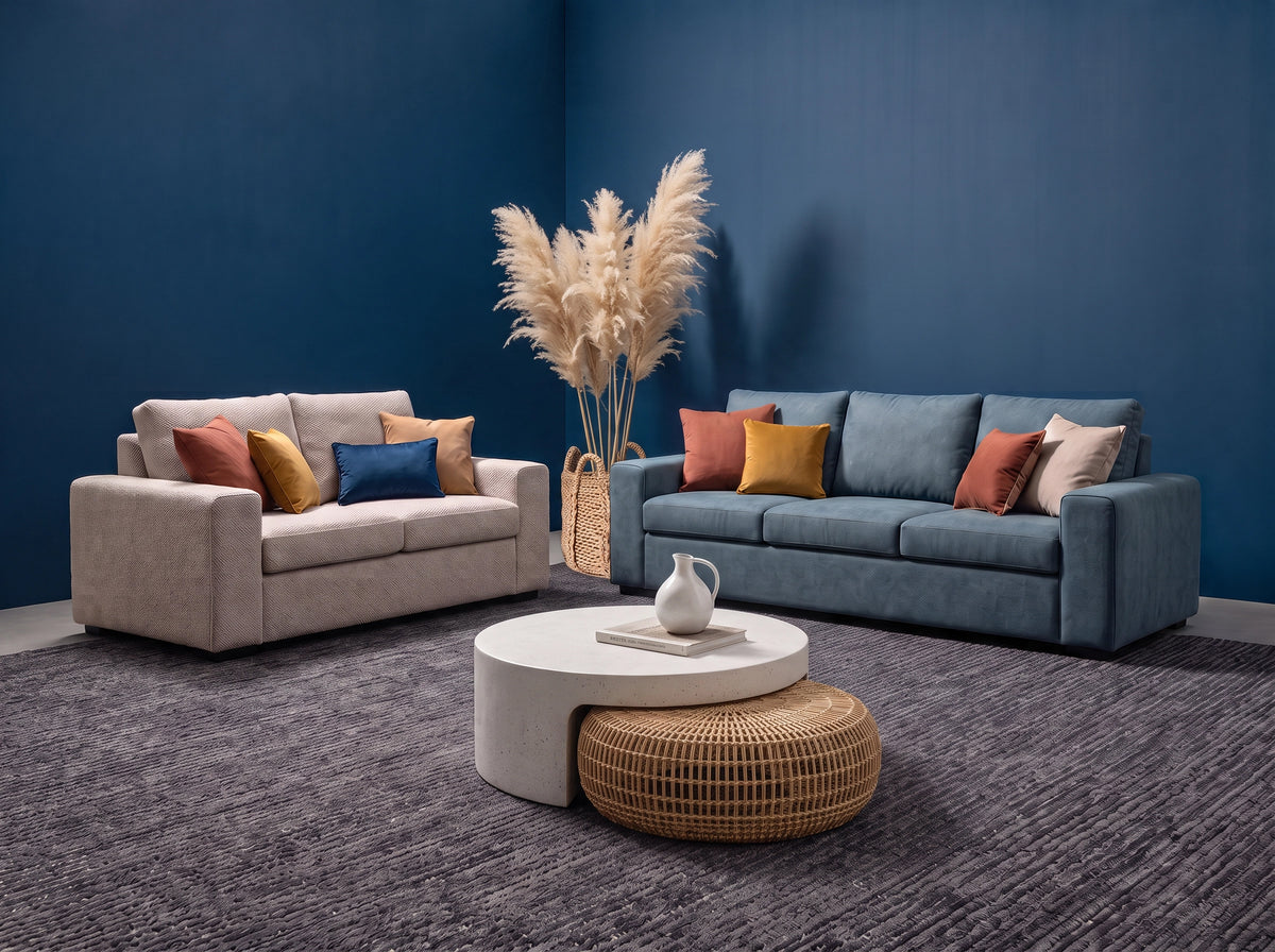 Cosmo fabric custom sofa with modular configuration for Australian homes