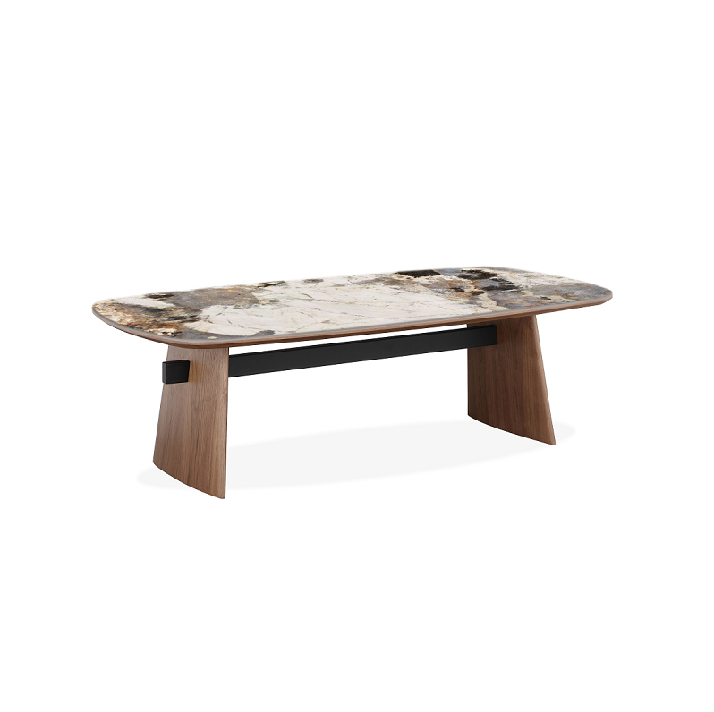 Modern MORIKO Coffee Table with patterned ceramic tabletop