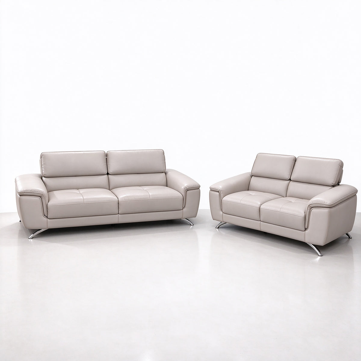 Victor Leather Lounge Suite 3 and 2 Seater in genuine leather