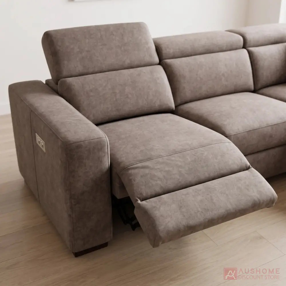 Chicago fabric modular sofa with electric reclining seats