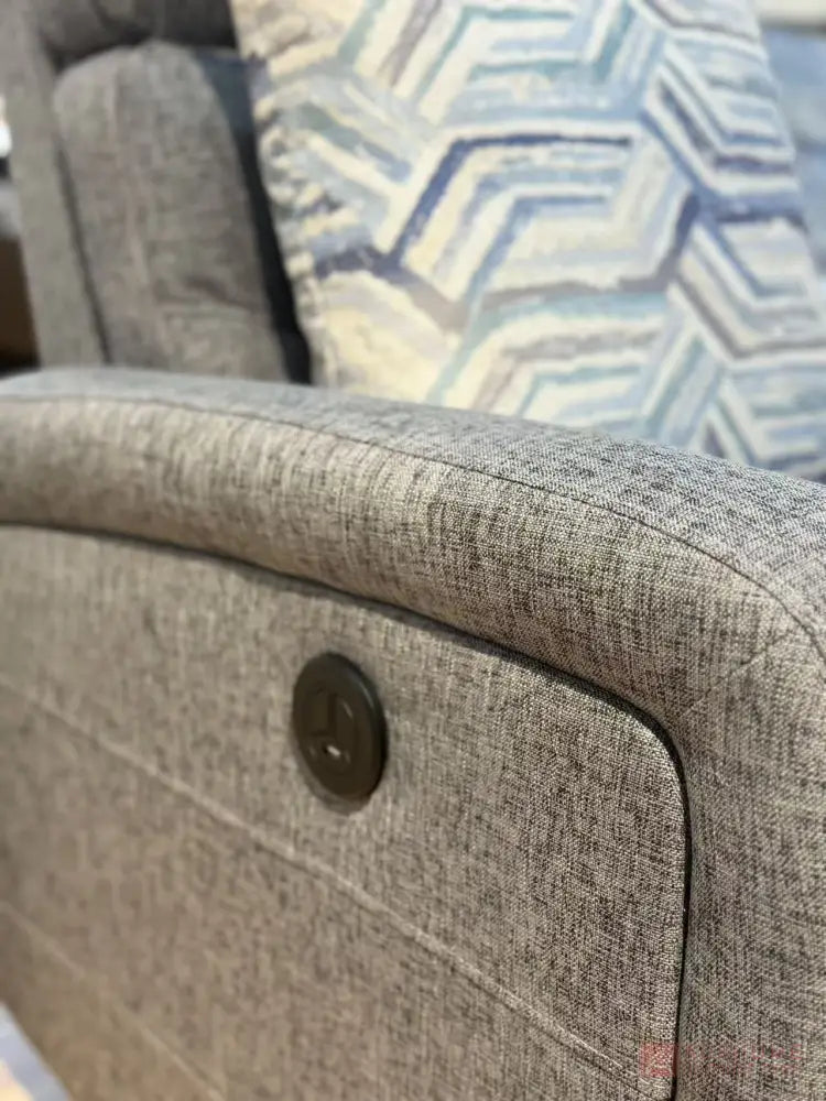 Electric Fabric Recliner Chair with High Back and Footrest